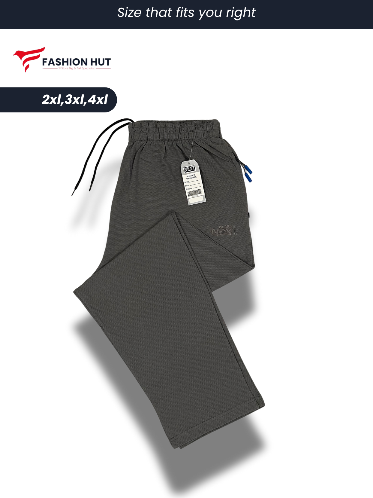Pack of 2 Polo Fabric Popcorn Stuff Trousers Big size
