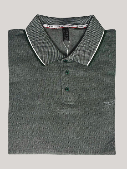 Olive Bird Eye P.Q Polo Shirt