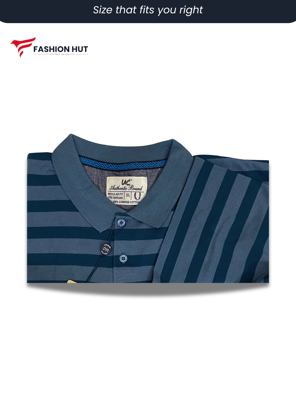 UC Polo Stripers Sky Blue with Blue lines | Summer Fit