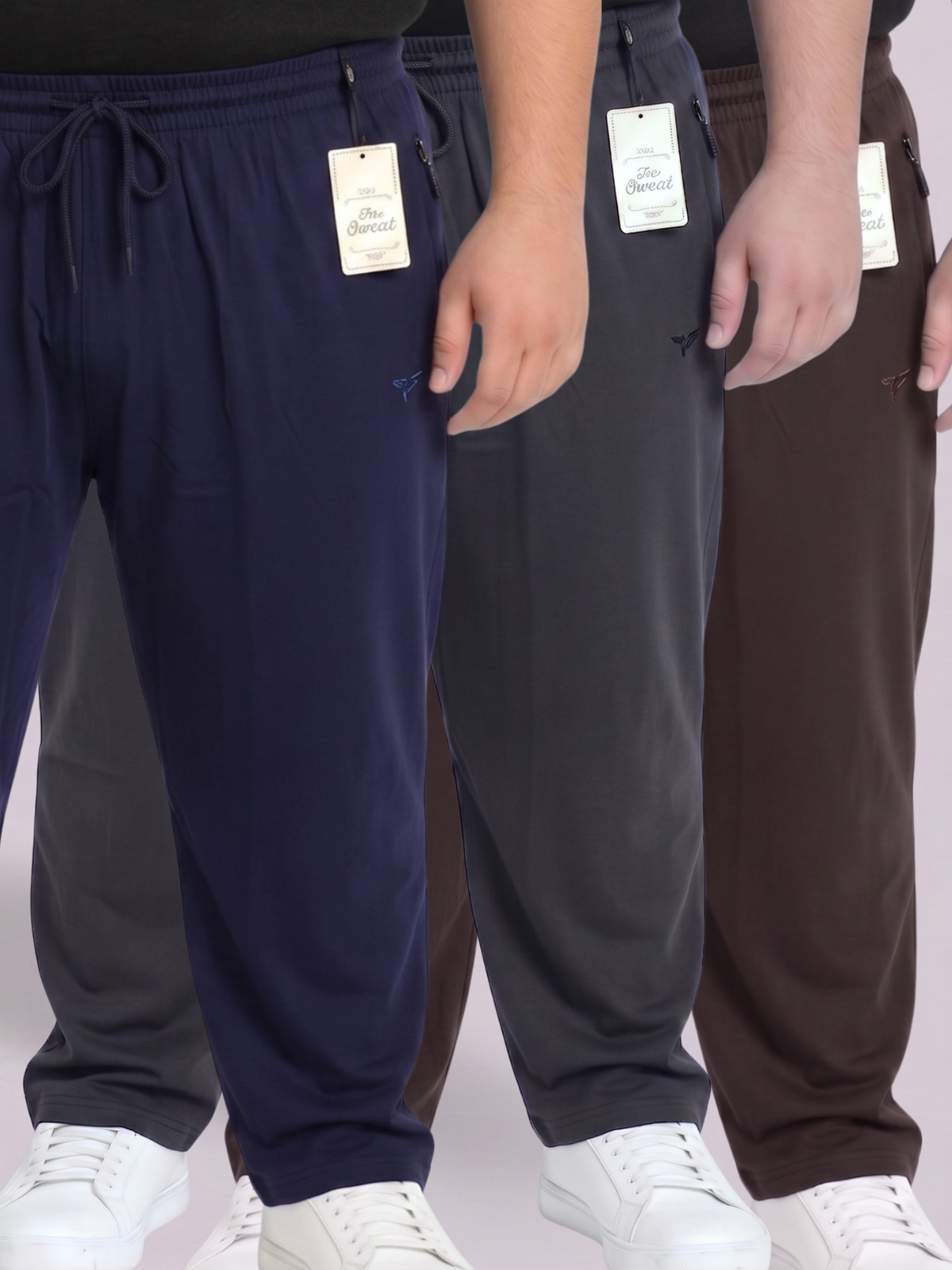 Pack of 3 Plain Cotton Jersey Trousers | Summer Edition