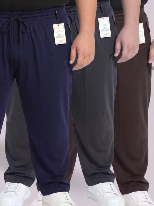 Pack of 3 Plain Cotton Jersey Trousers | Summer Edition