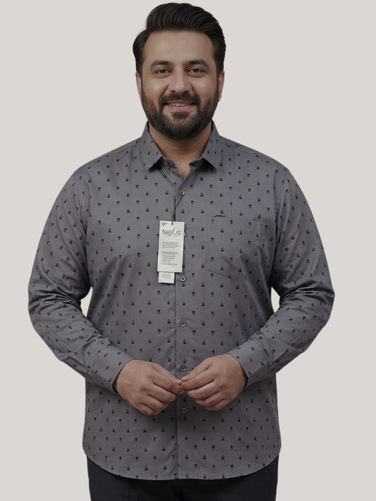 Delta Grey Triangle pattern Shirt