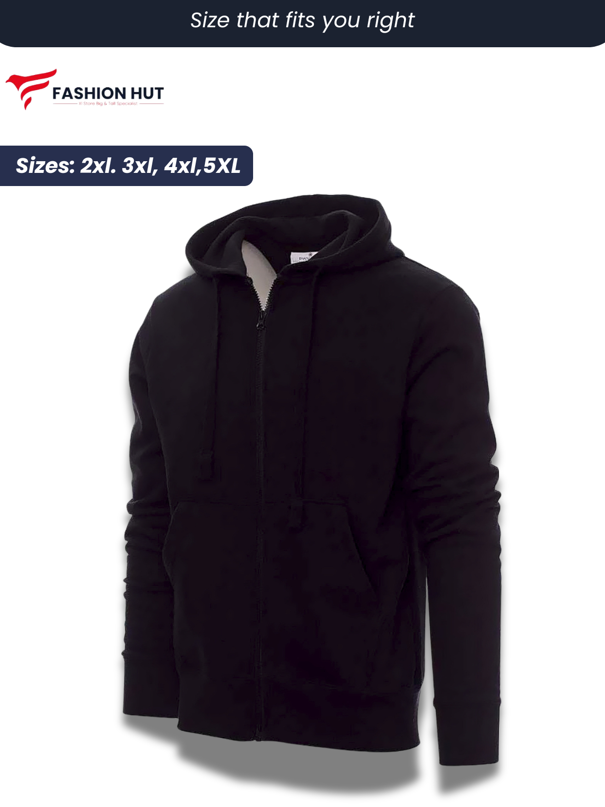 Jet Black Payper Zipper
