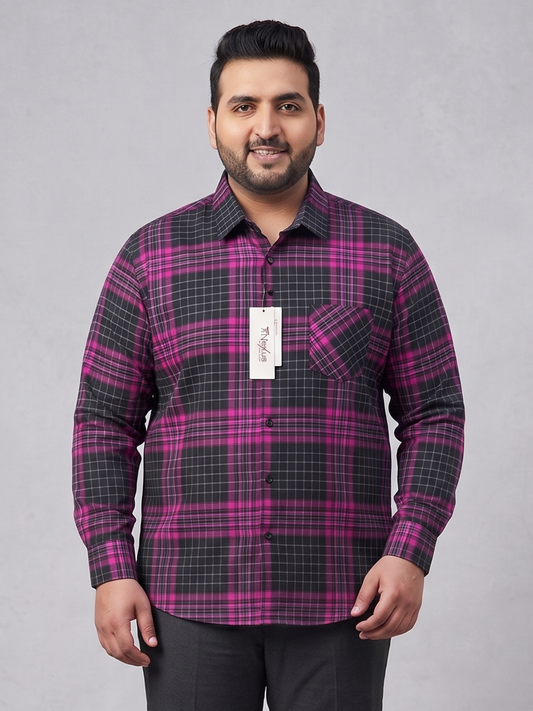 Purple Blue Checkered Shirt