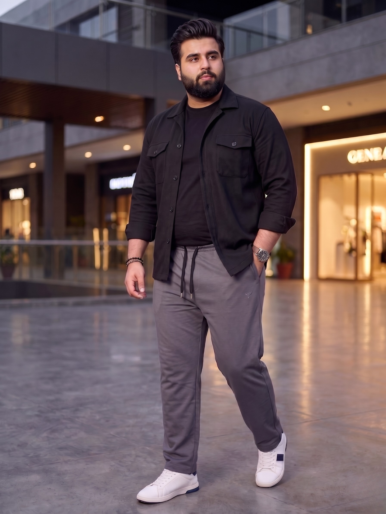 Steel Grey Pk Polo Fabric Trousers| Big Size | Summer Edition