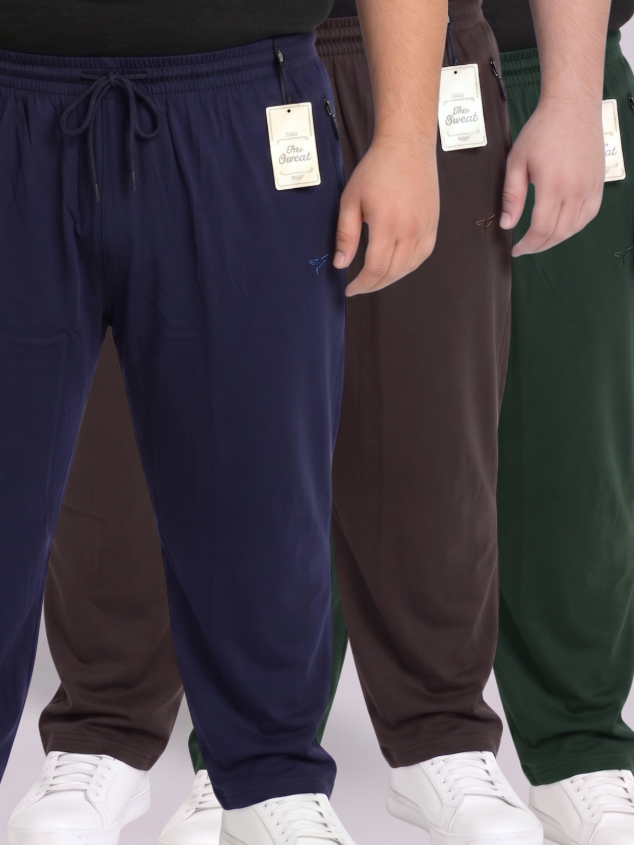 Pack of 3 Plain Cotton Jersey Trousers | Summer Edition