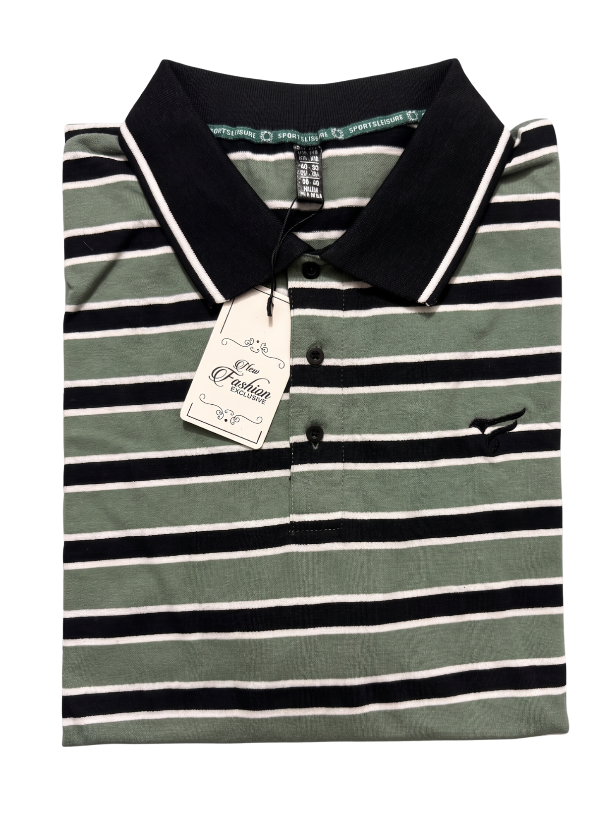 Olive & Black Stripes Polo | Summer Fit