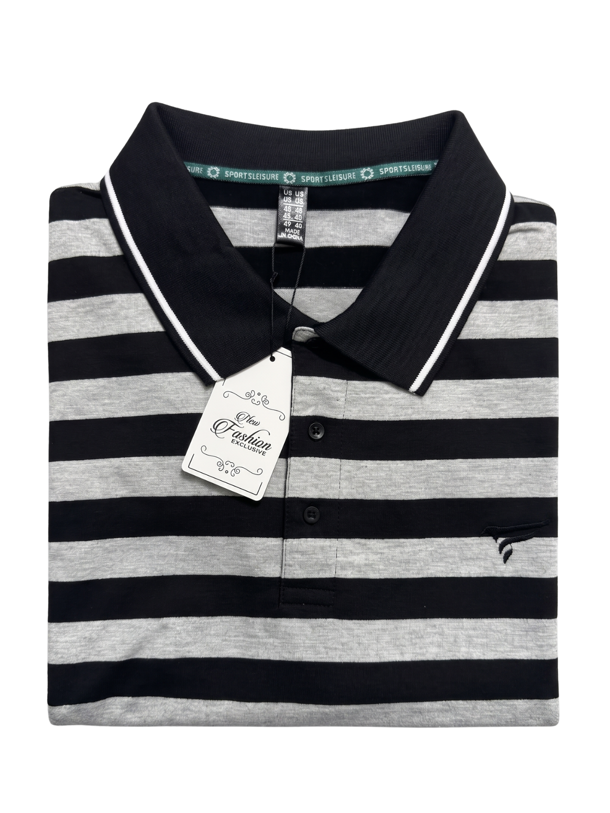 Black & Grey Stripes Polo | Summer Fit
