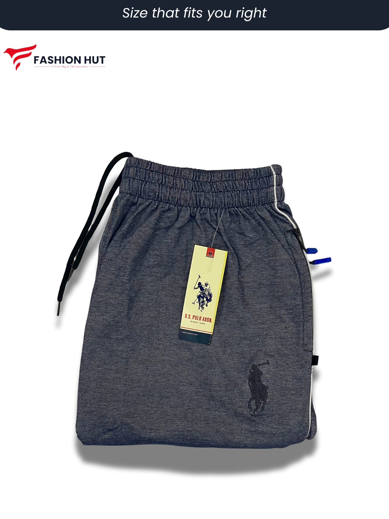 Denim Blue Polo Fabric Trouser Big Size