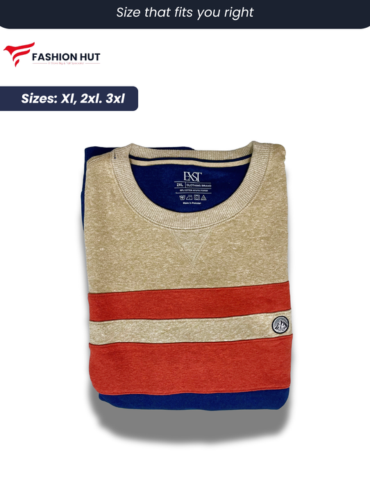 Fancy Beige & Navy Blue Sweatshirt | Winter edition
