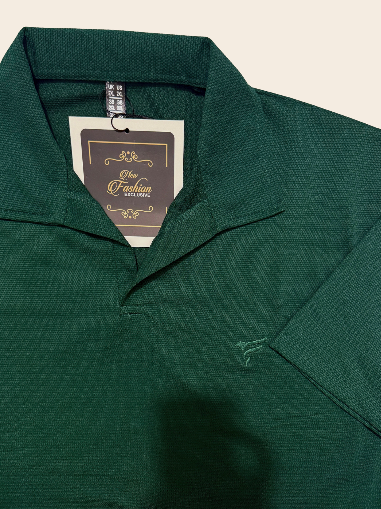 Green Pk Lycra johnny Collar Polo| Summer Fit