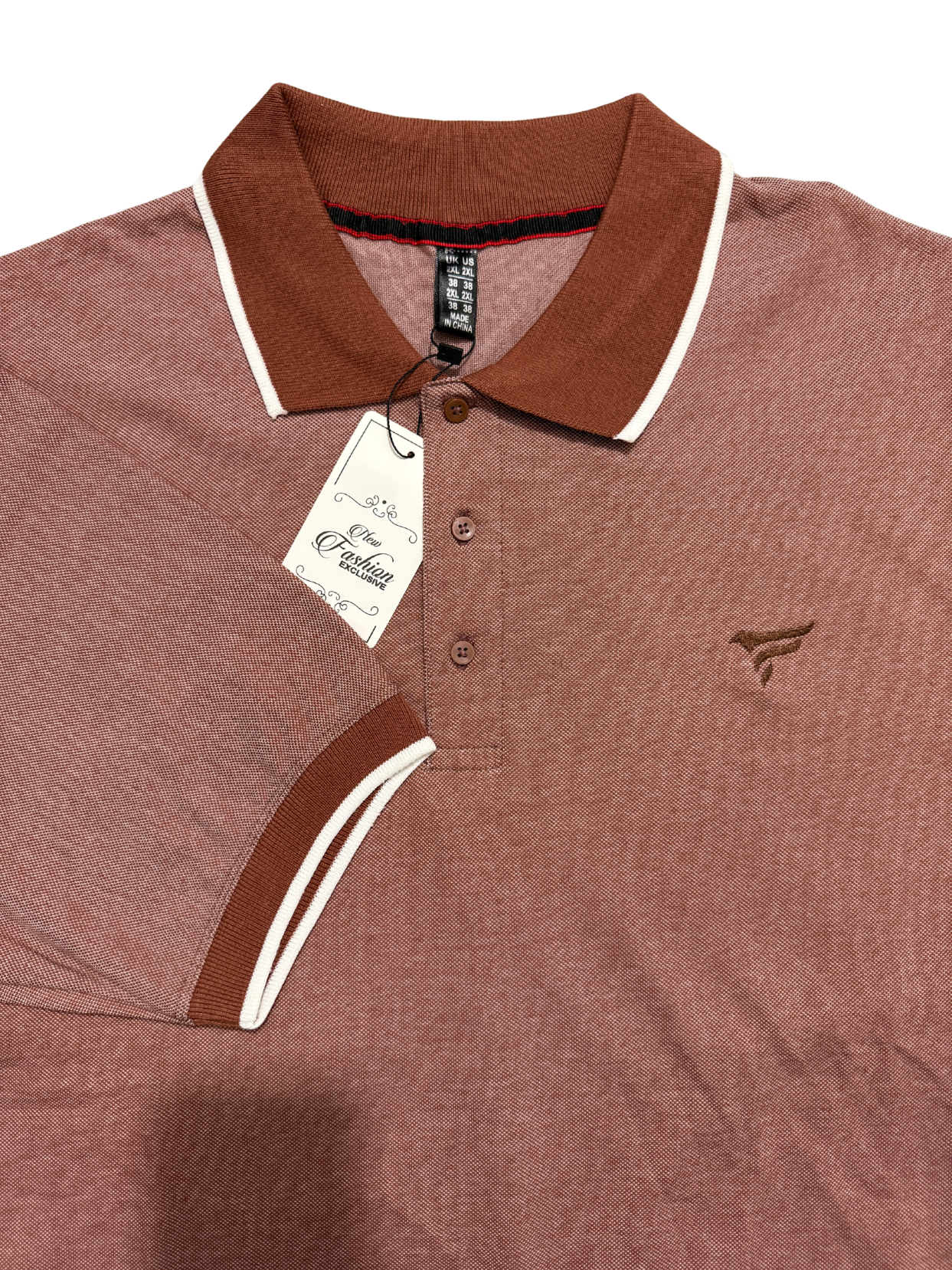 Brown Bird Eye P.Q Polo Shirt