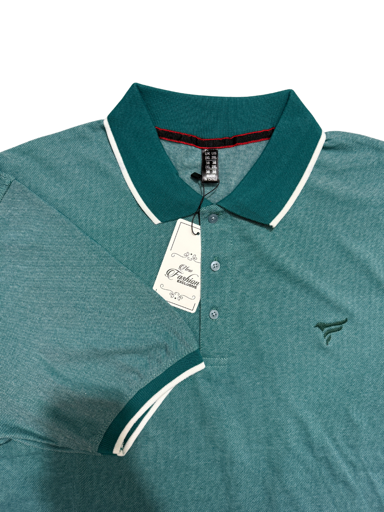 Petrolium Green Bird Eye P.Q Polo Shirt
