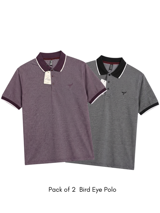 Pack of 2 Bird Eye P.Q Polo Shirt