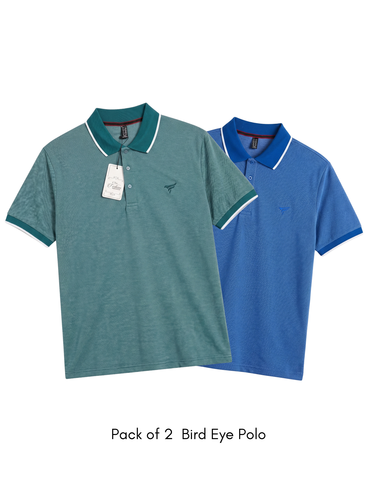 Pack of 2 Bird Eye P.Q Polo Shirt