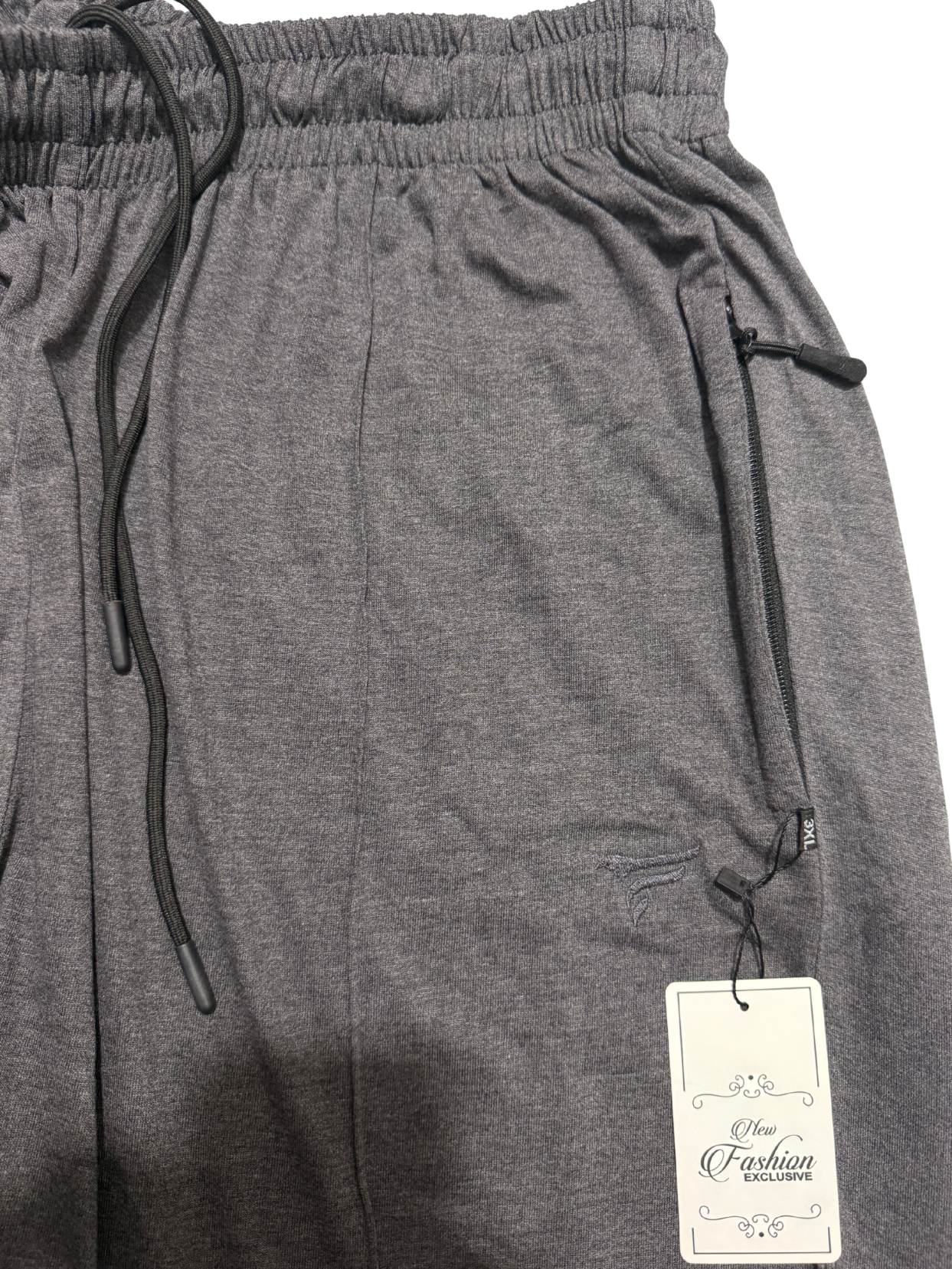 Charcoal Grey Pleated Cotton Jersey Trousers | Summer Edition