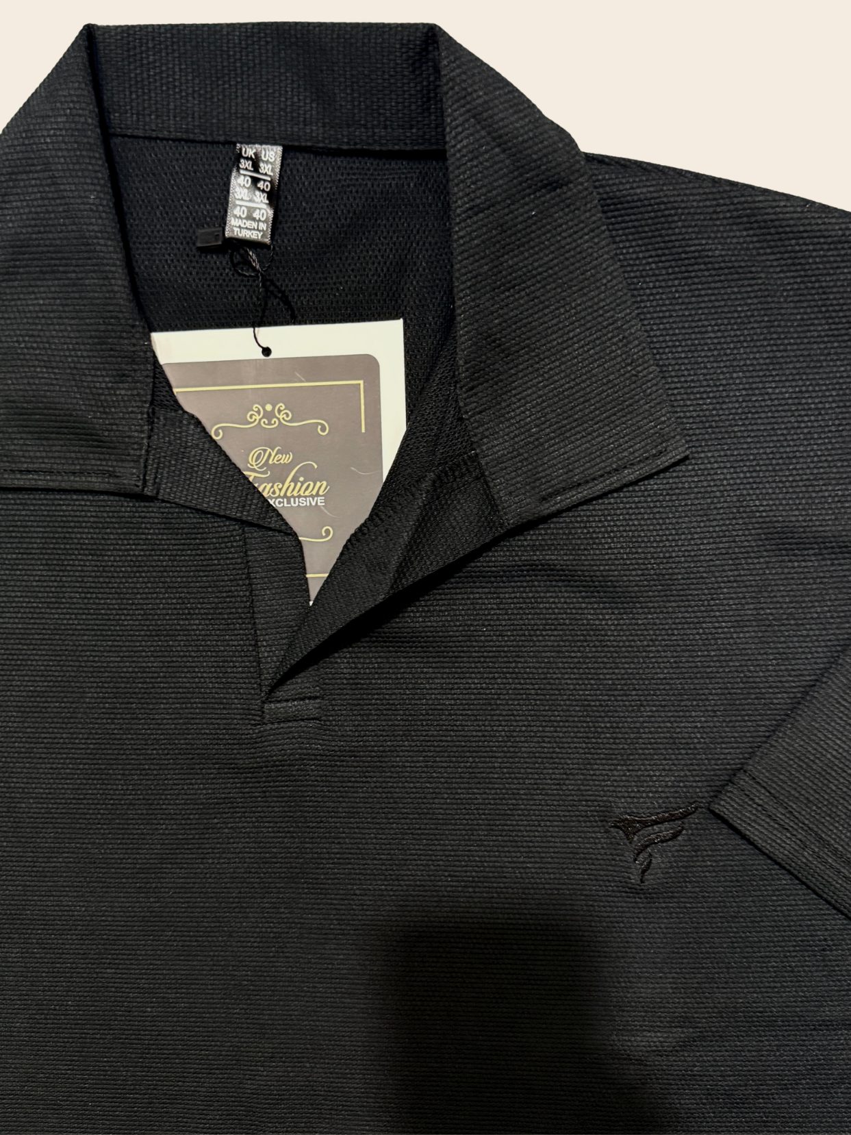 Jet Black Pk Lycra johnny Collar Polo| Summer Fit
