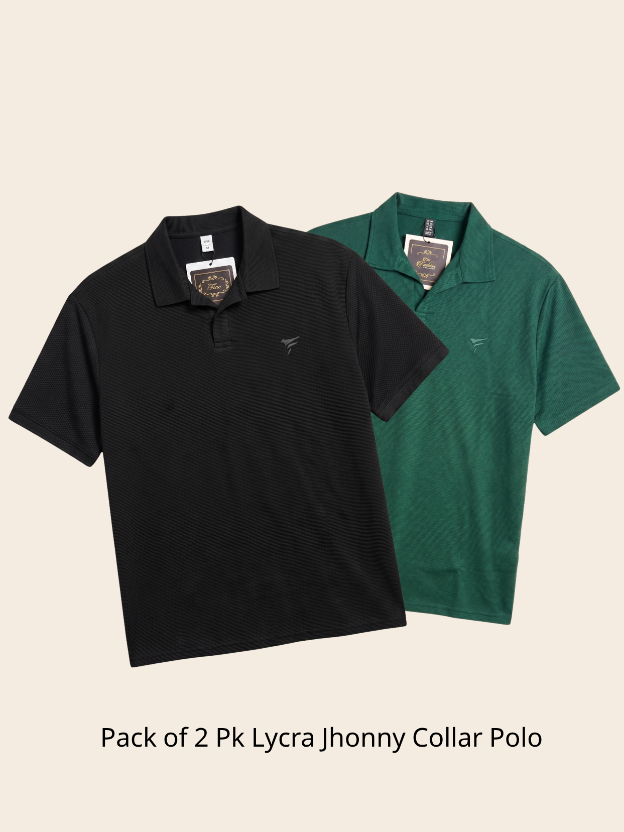 Pack of 2 Pk Lycra johnny Collar Polo| Summer Edition
