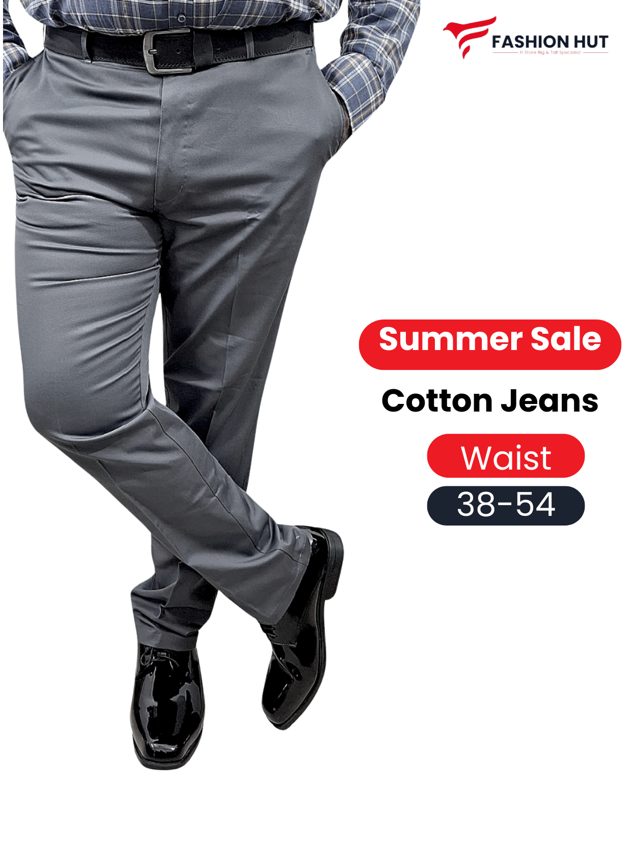 Soft Stretchable Steel Grey Cotton jeans