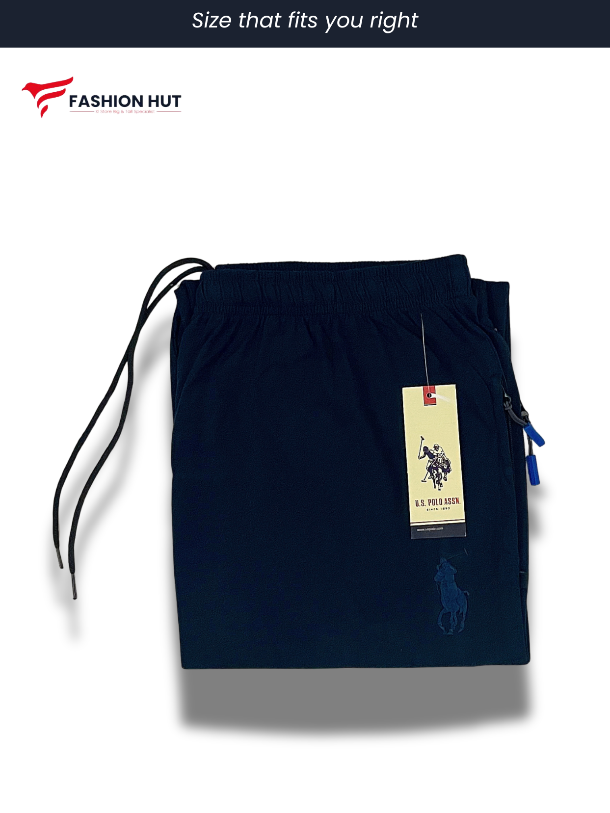 Navy Blue Soft Cotton Jersey Trousers Big Sizes