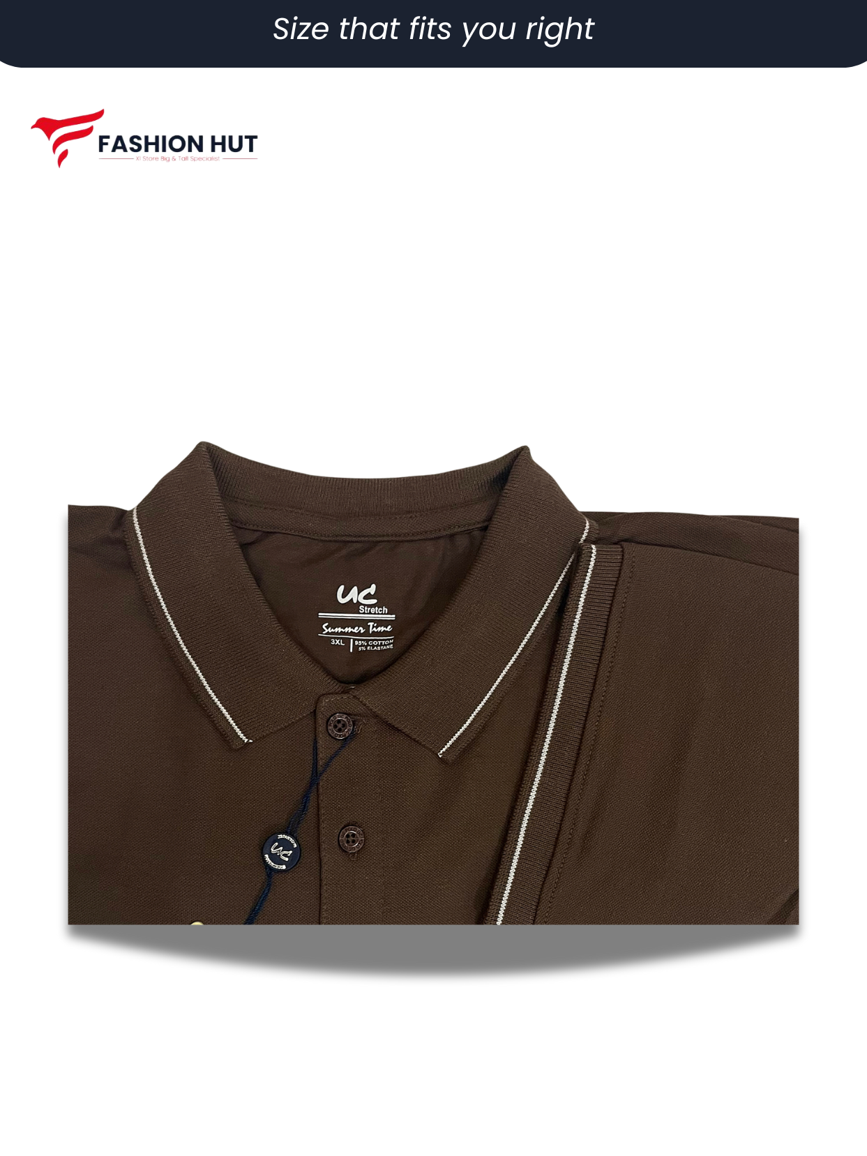 UC Plain Polo Brown | Summer Fit