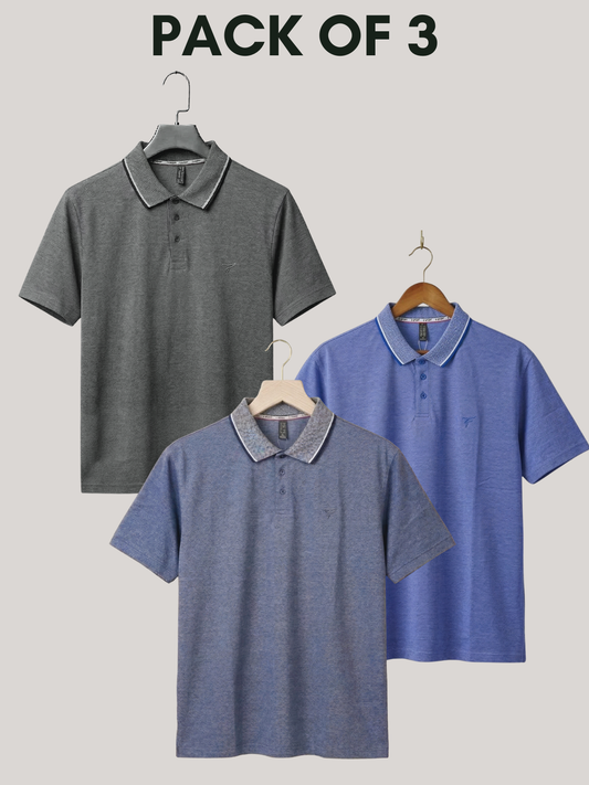 Pack of 3 Bird Eye P.Q Polo Shirt
