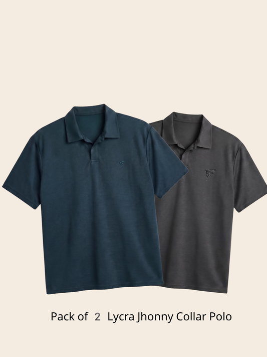 Pack of 2 Lycra Johnny Colar Polo | Summer Fit
