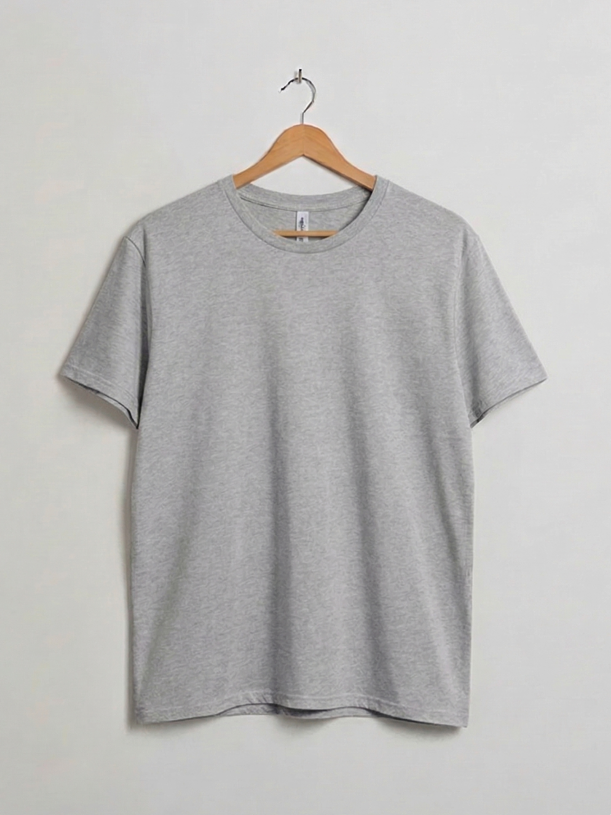 Light Grey Soft Jersey Round Neck T-Shirt