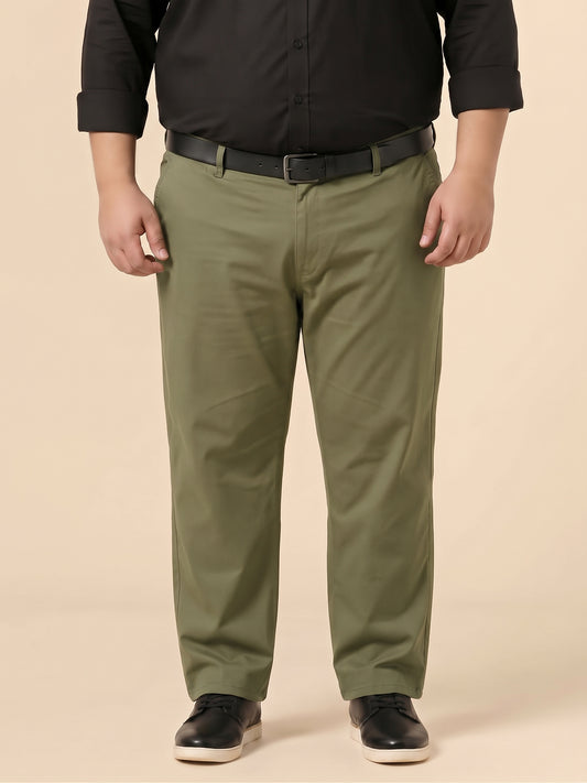 Pistachio Green Premium Strechable Loose-Fit Cotton Pant