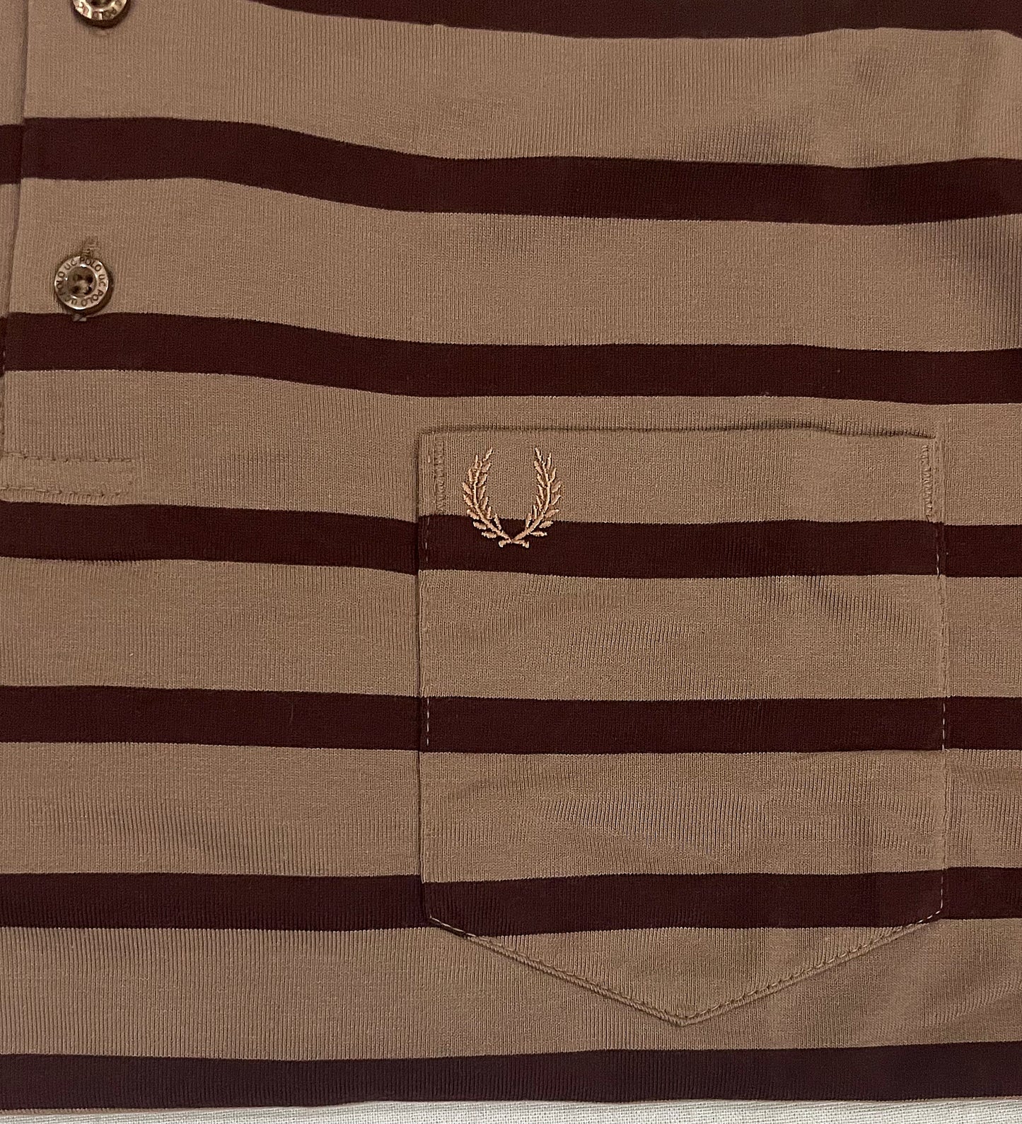 UC Polo Stripers Brown with mahroon lines | Summer Fit
