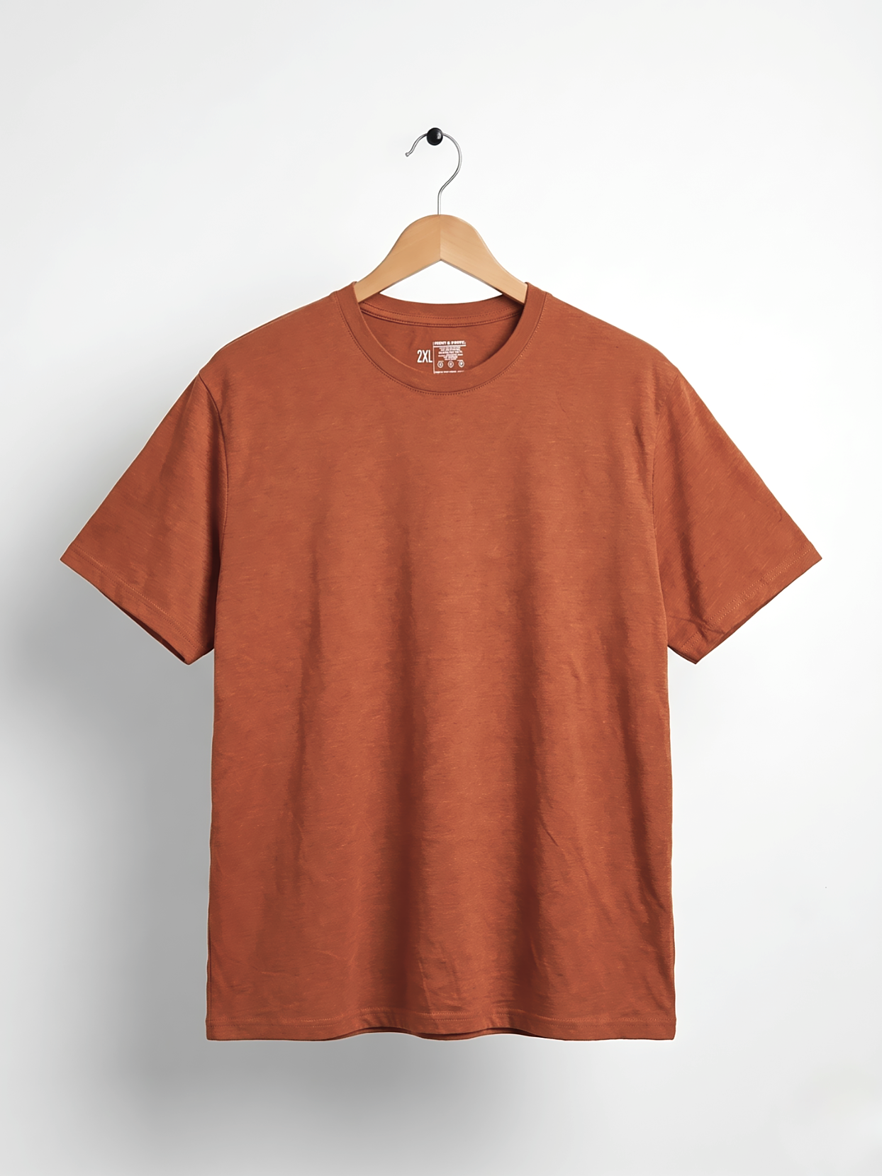 Rust Jersey round neck T-shirt