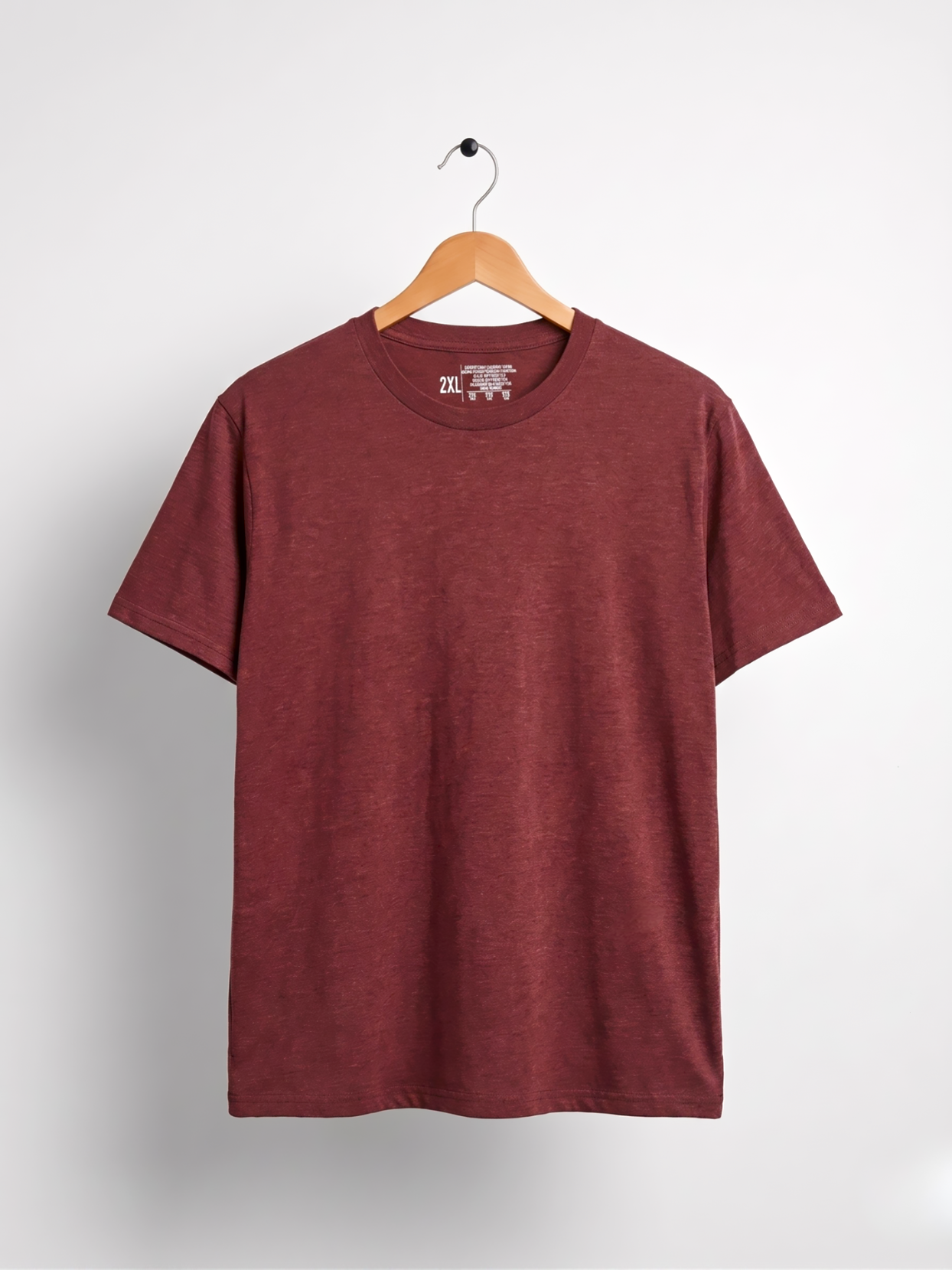 Export Maroon Soft Jersey Round Neck T-shirt