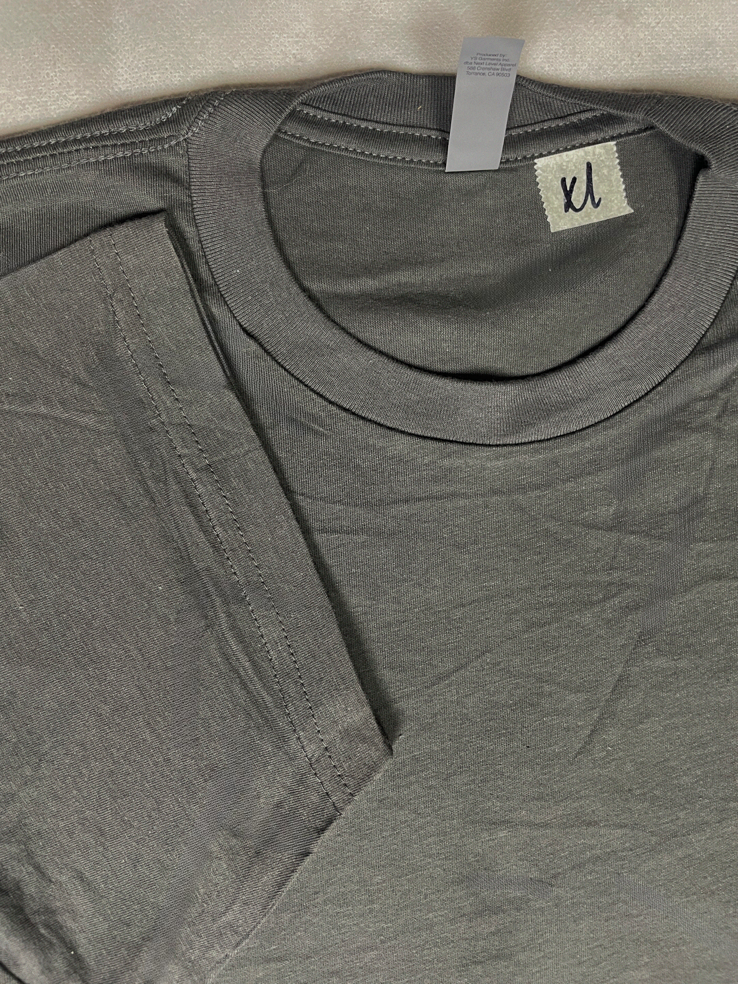 Smoke grey Jersey round neck T-shirt
