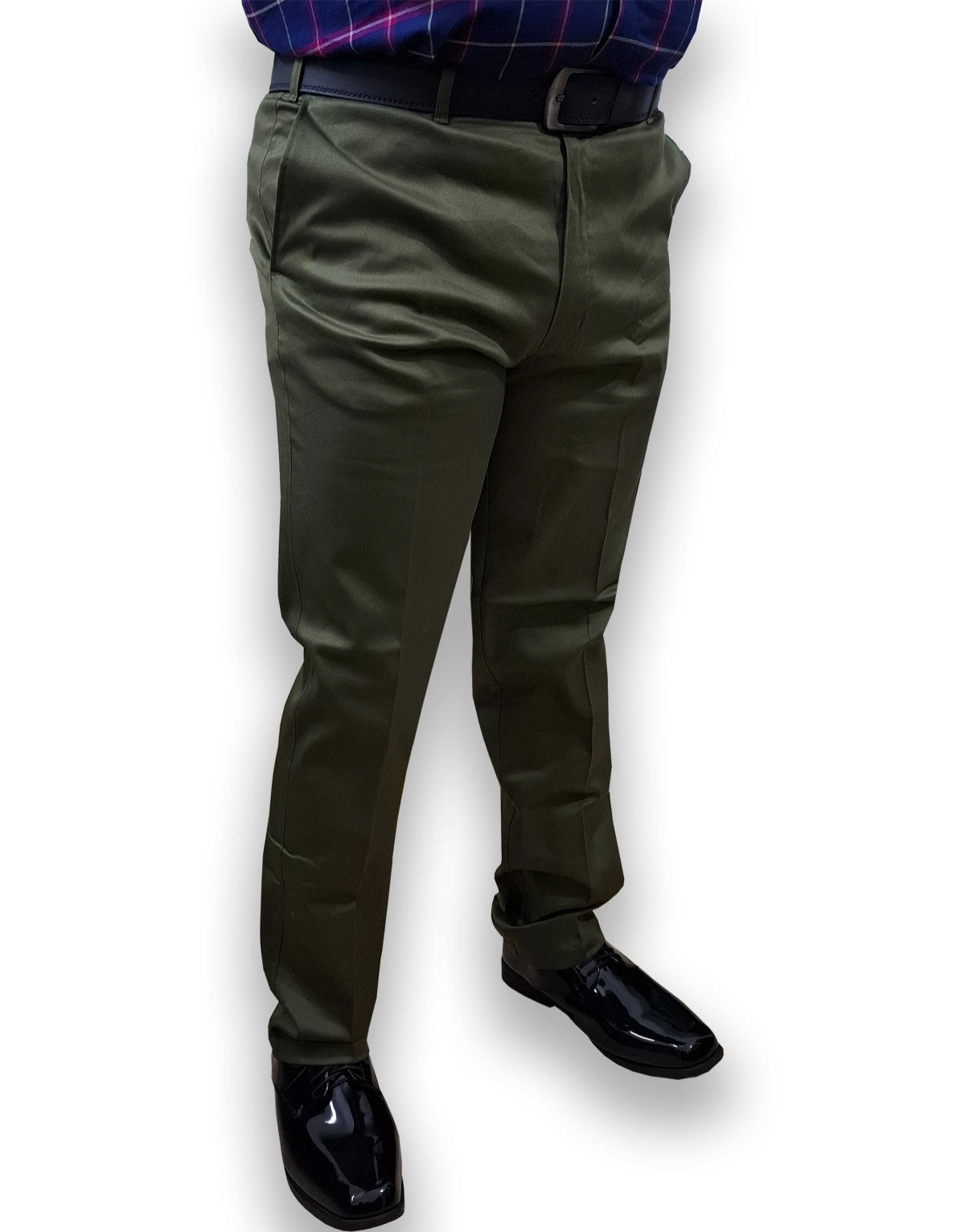 Soft Stretchable Dark Olive Green Cotton jeans