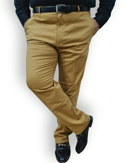 Soft Stretchable Khaki Cotton Pant