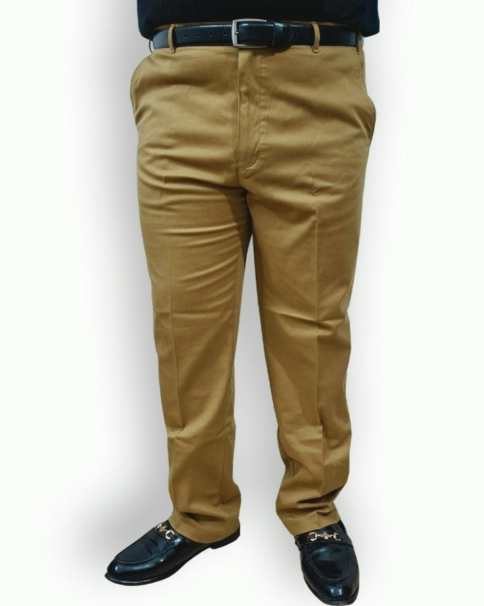 Soft Stretchable Khaki Cotton Pant