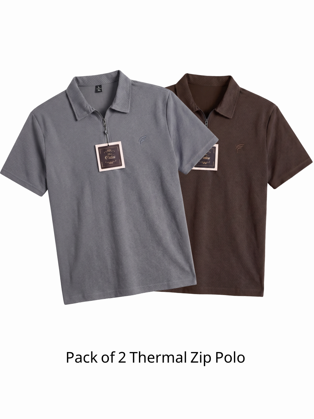 Pack of 2 Thermal Zip Polo| Summer Fit
