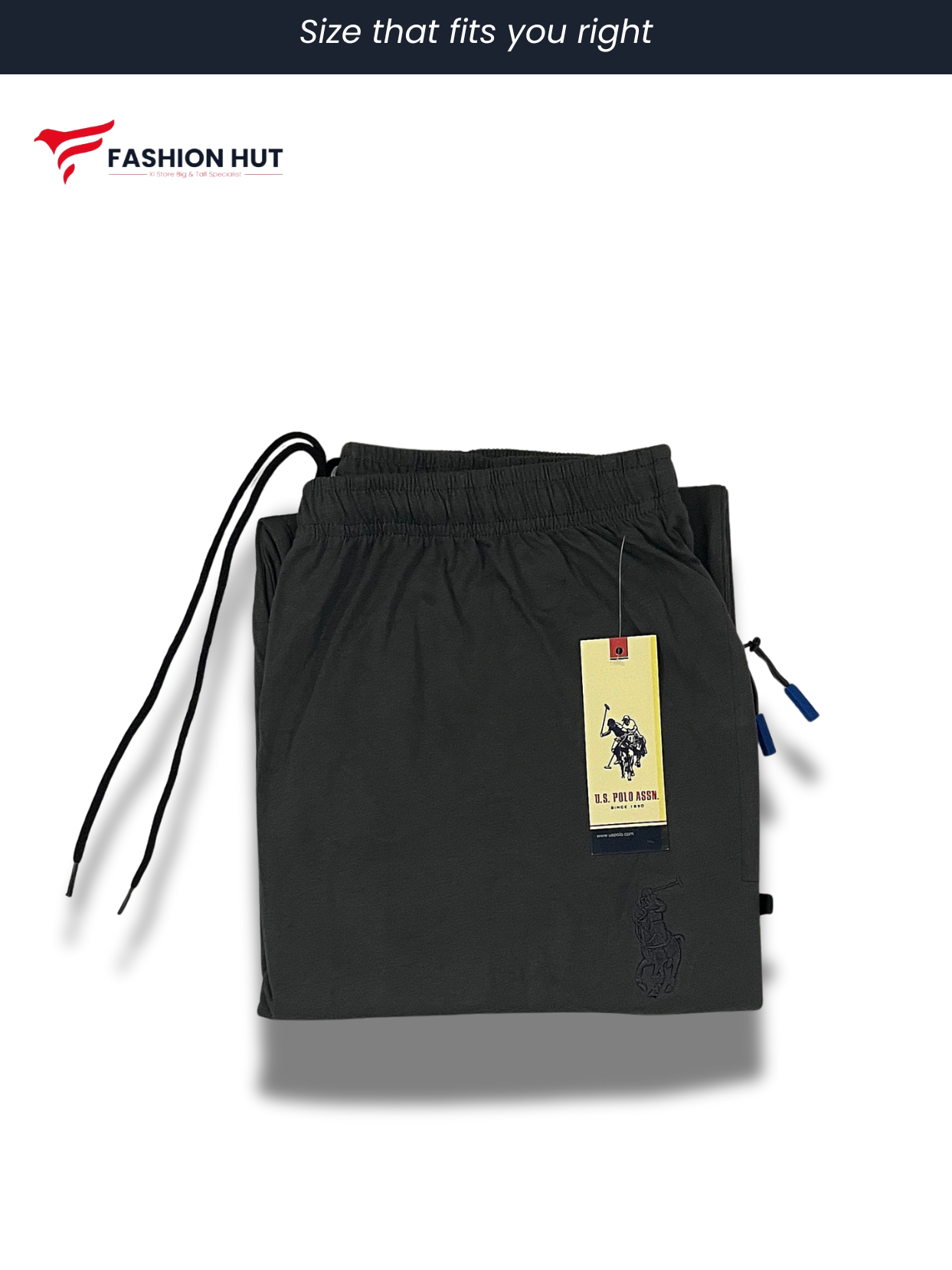 Smoke Grey Soft Cotton Jersey Trousers Big Sizes