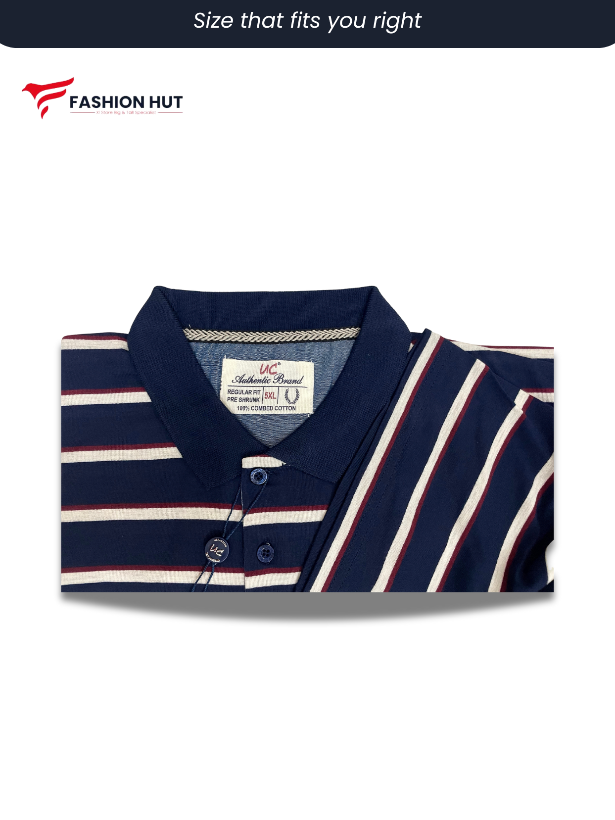 UC Polo Stripers Blue with white lines | Summer Fit