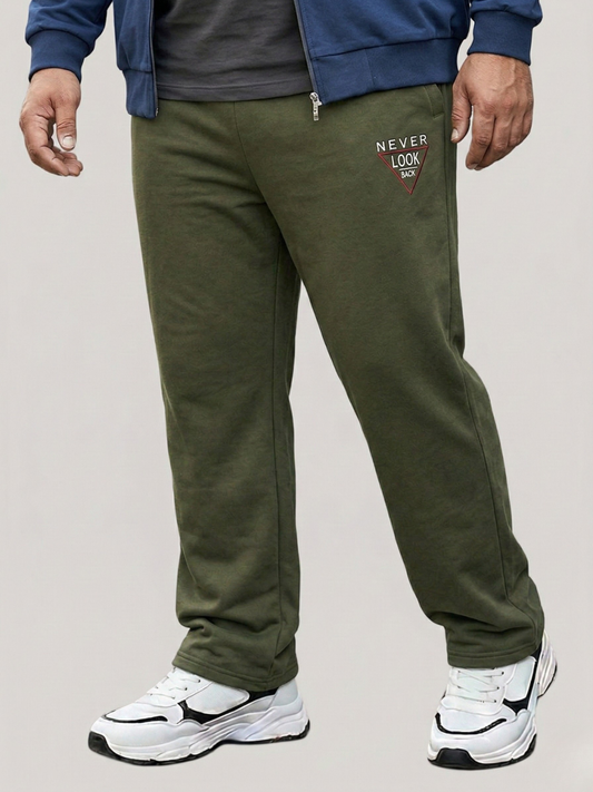 Olive Green-Soft Cotton Jersey trousers Big Size