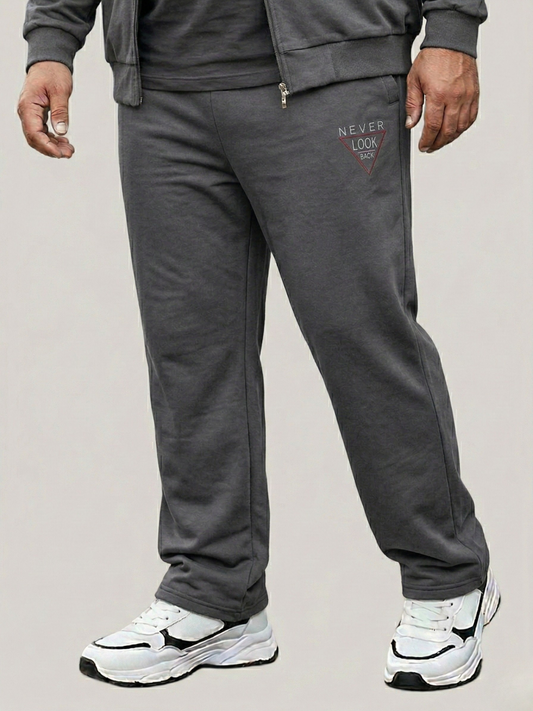 Smoke Grey Soft Cotton Jersey Trousers Big Sizes