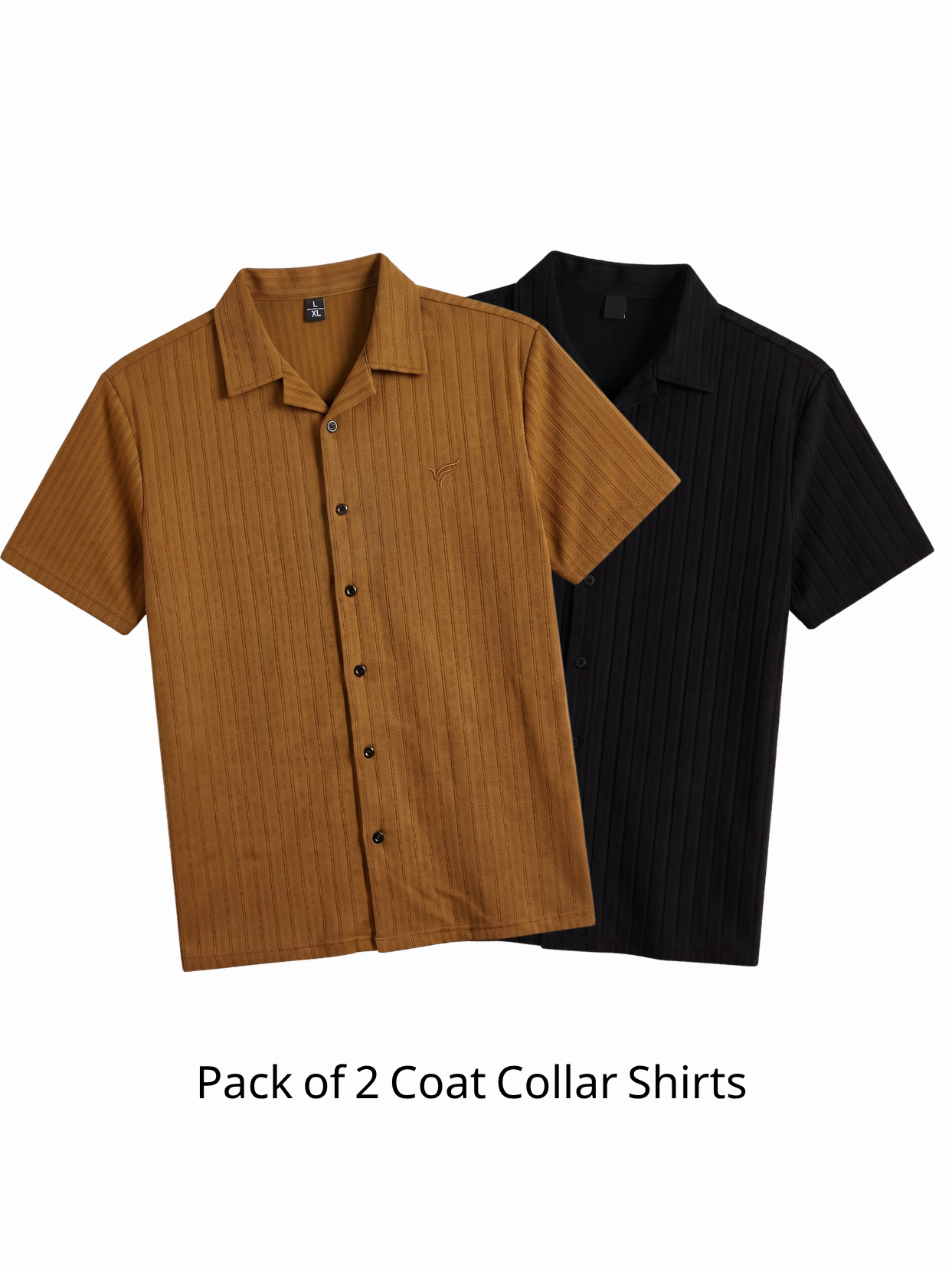 Pack of 2 Coat Collar Shirt