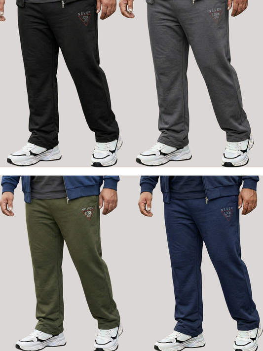Pack of 4 Soft Cotton Jersey Trousers
