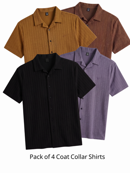 Pack of 4  Coat Collar Shirt