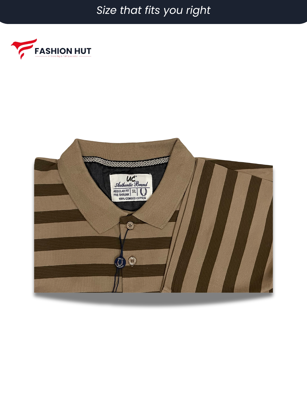 UC Polo Stripers Brown with Dark Brown lines | Summer Fit