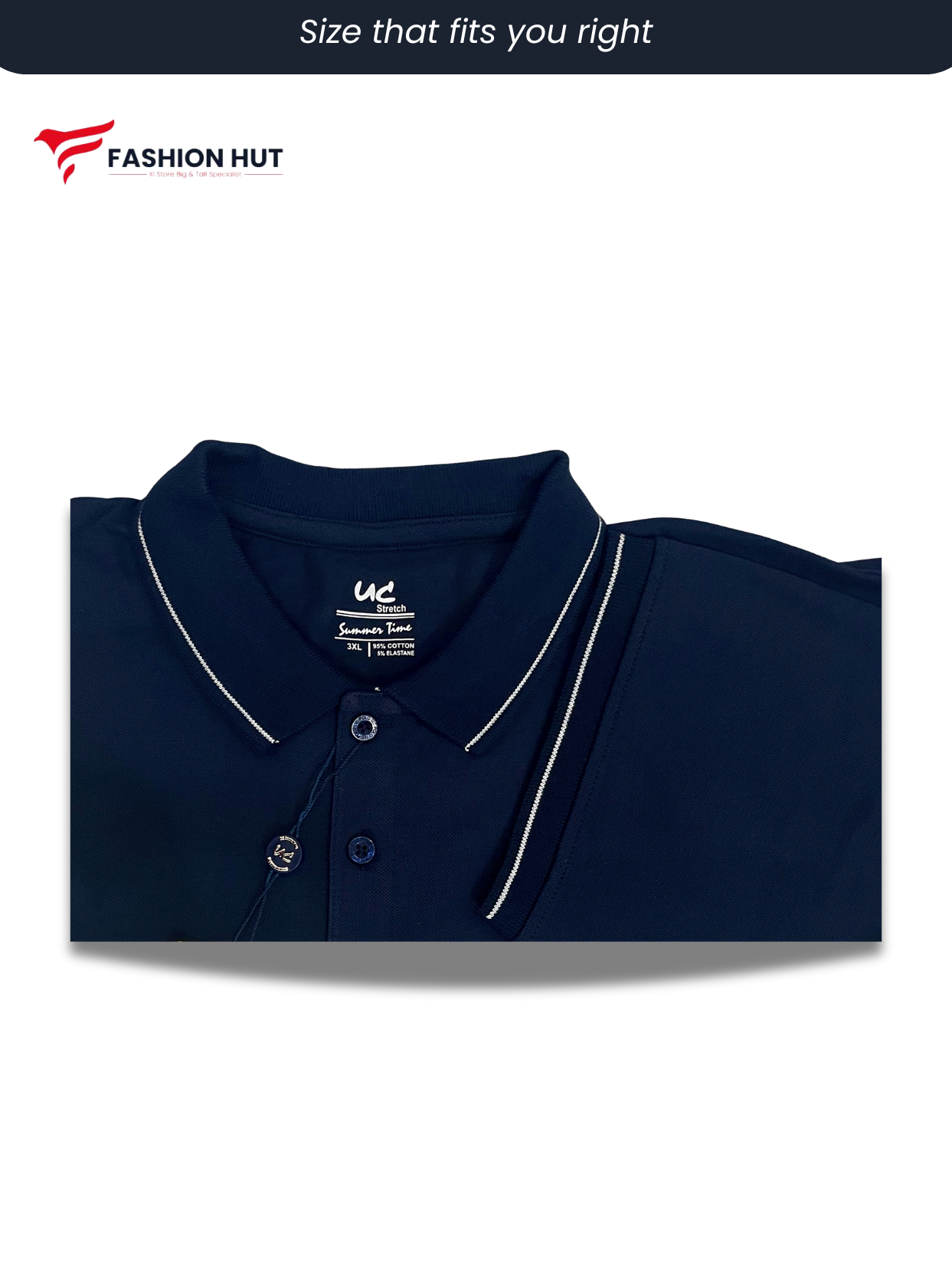 UC Plain Polo Navy Blue | Summer Fit