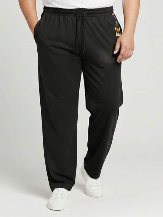 Black Soft Cotton Jersey Trousers