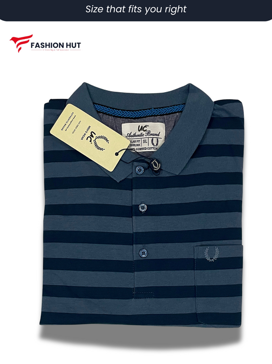 UC Polo Stripers Sky Blue with Blue lines | Summer Fit
