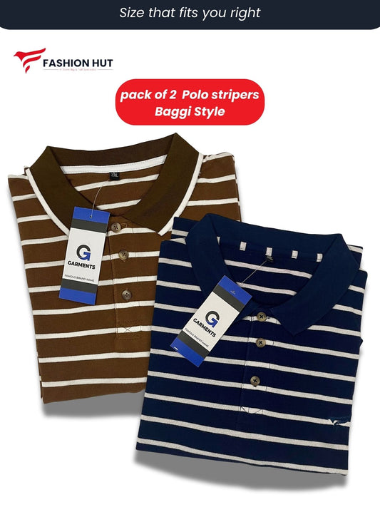 Pack of 2 Polo Stripers – Baggy Style | Summer Fit