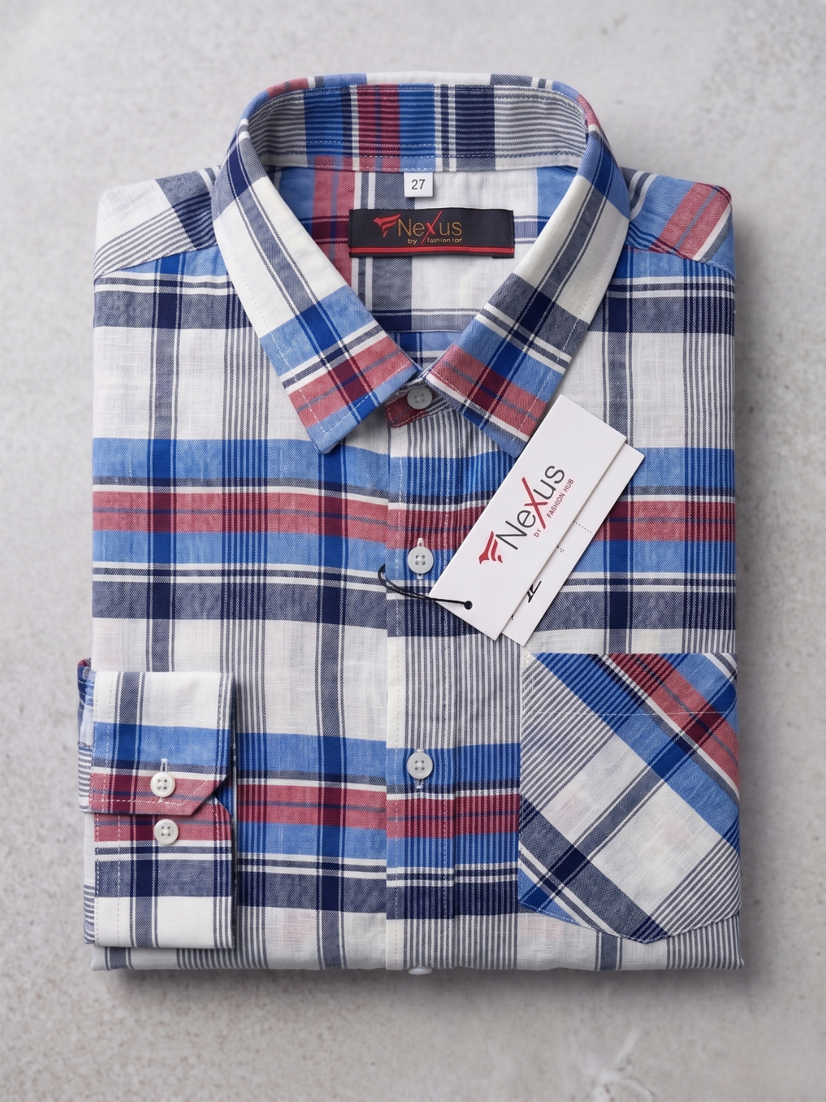Blue White Matrix Shirt